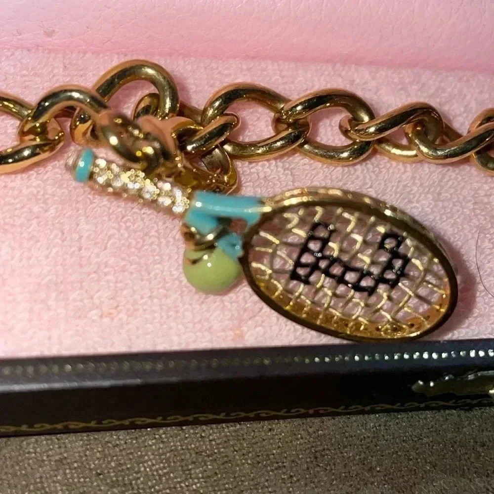 Vintage juicy couture charm gold tone bracelet